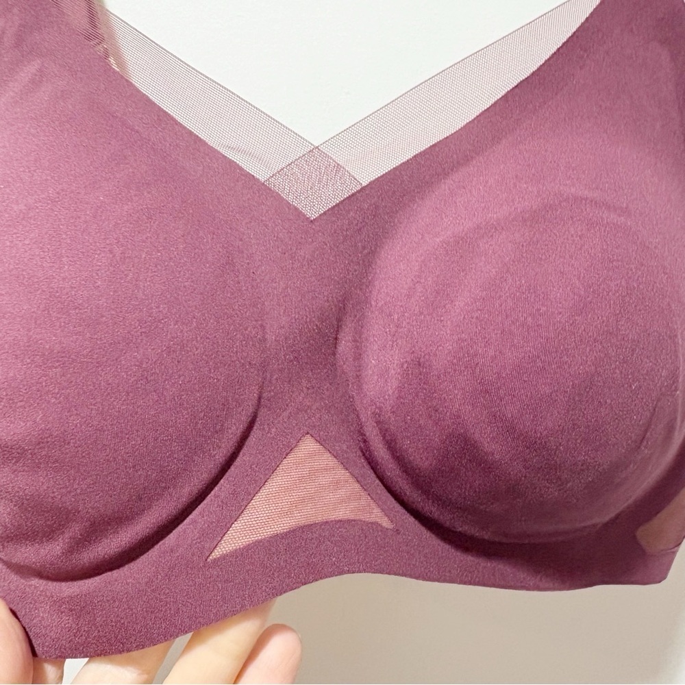 Honeylove Crossover Bra Size XL Fig Maroon Red Wireless Wireless Smoothing - Picture 6 of 14